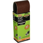 Ali Industries Sanding Belts Assorted - Heavy-Duty Aluminum Oxide - 5 Pack, 3 x 21