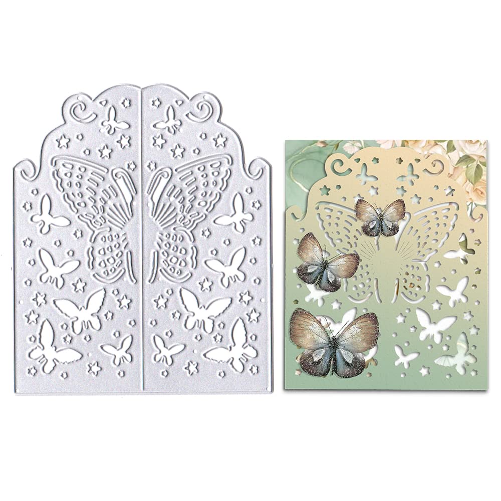 ALIBBON Spring Butterfly Door YPF5 Die Cuts for Card Making, Butterfly