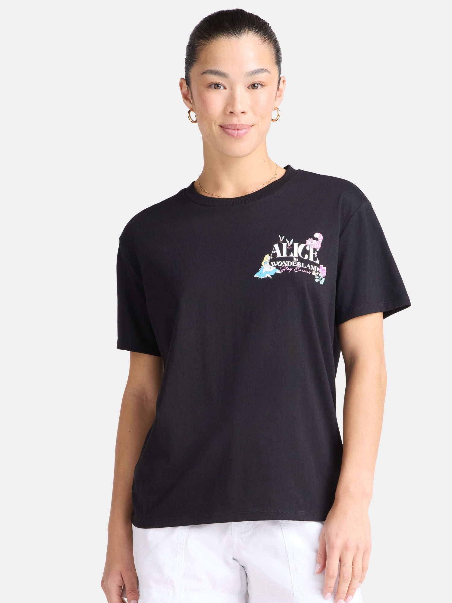 Alice in Wonderland Women’s Curious Graphic Tee, Sizes XXS-XXL