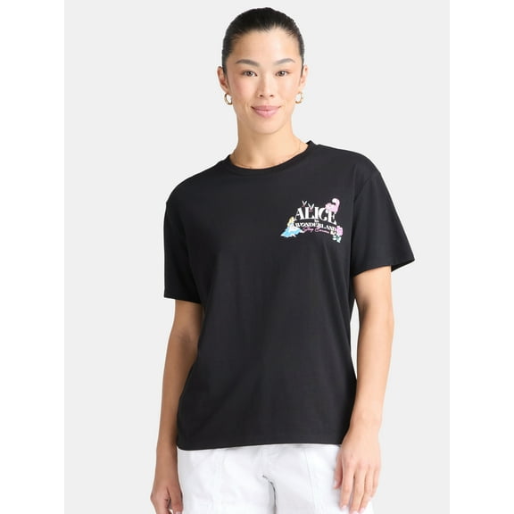 Alice in Wonderland Women’s Curious Graphic Tee, Sizes XXS-XXL