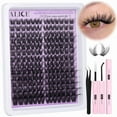 thumbnail image 1 of ALICE Lash Clusters Wispy Eyelash Clusters 168pcs 10-18mm Cluster Eyelash Extensions Natural Volume Lash Extensions DIY Individual Lashes Clusters with Soft Thin Band, 1 of 10