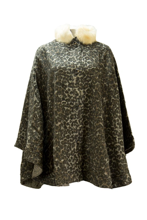 Women's Claire's Cape, Leopard Brown, US 6