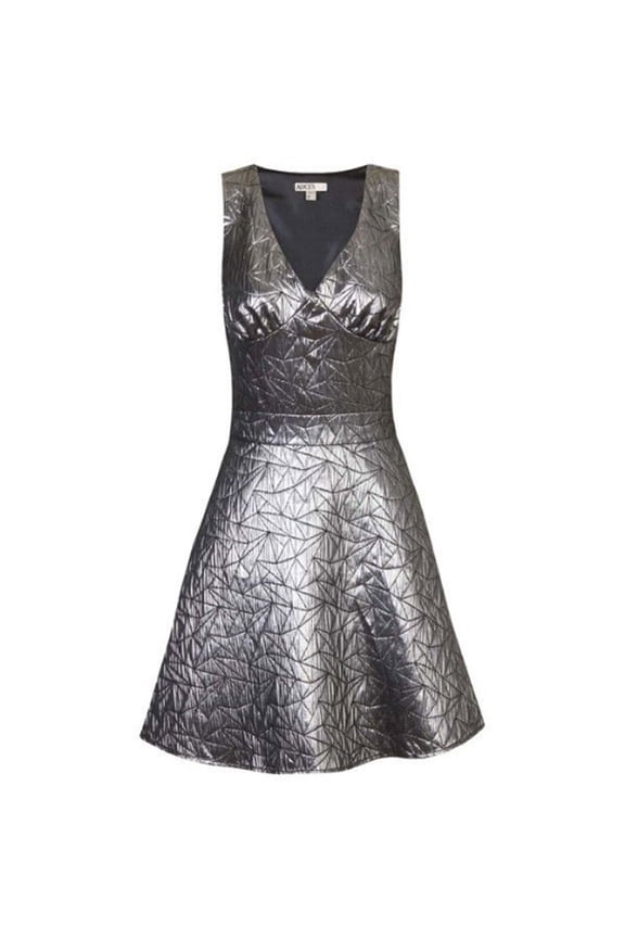 Women's Heidi's Harlequin A-Line Dress, Silver, US 6