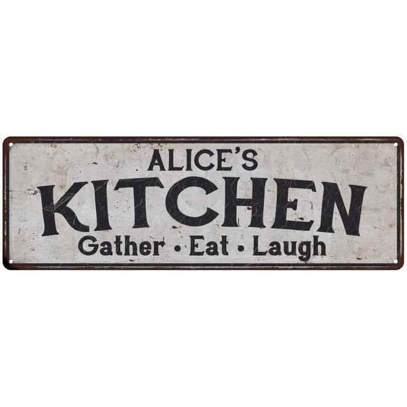 ALICE's Kitchen Gift Rustic Chic Decor Gift 6x18 Sign 206180051202