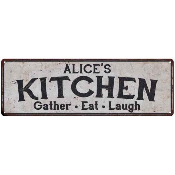ALICE's Kitchen Rustic Chic Decor Gift 8x24 Sign 108240051202