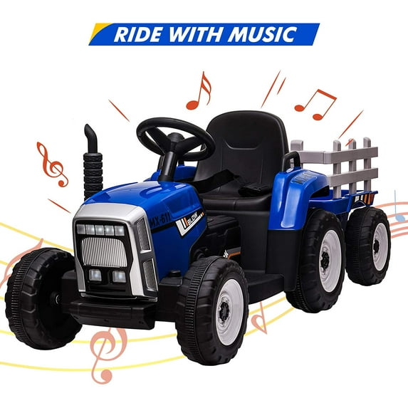 ALICIAN Kids Powered Ride-Ons, Ride on Car ,Toddler Riding, Driven Electric tractor, Large Manned Toy Car, Farm Simulation Driving ,With Remote Control/7-led /Horn/MP3 Player