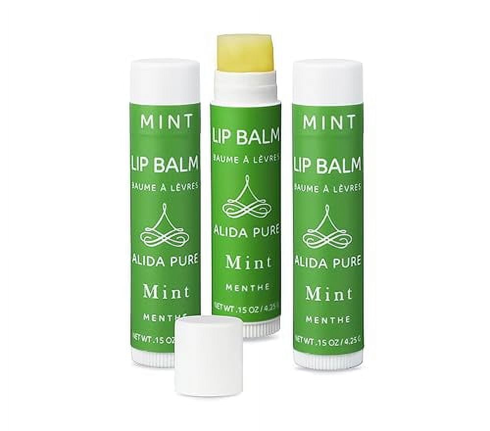ALIDA PURE Mint Lip Balm Collection, Vegan Lip Balm, Beeswax Free, with