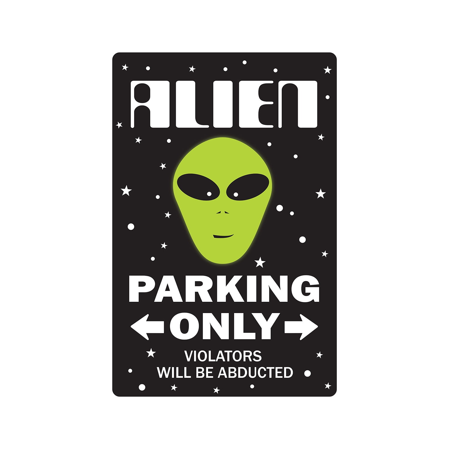 ALIEN Aluminum Sign parking space aliens UFO area 51 science fiction ...