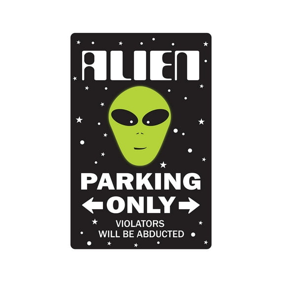 ALIEN Aluminum Sign parking space aliens UFO area 51 science fiction | Indoor/Outdoor | 24" Tall