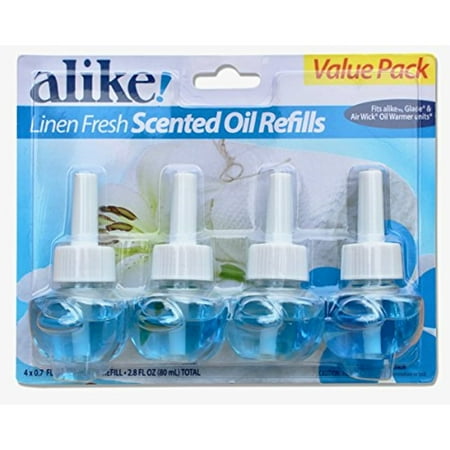 ALIKE Scented Oil Warmer Plug in Refill, Linen Scent, 2.8 Fluid Ounce