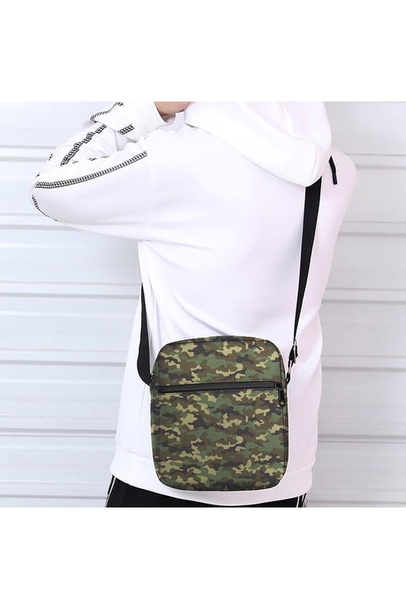 Camouflage Print Crossbody Bag  Stylish Black Shoulder Sling Handbag With Adjustable Strap, Vibrant Camouflage Design, Perfect For Casual Outings And Travel, Camouflage  Purse
