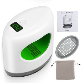 ALILYY Heat Press Machine, Mini Heat Press Fast Up to Max 410 in 3Mins & 4 Heating Setting with LED Display, Mini Iron for Crafting with Precision Tip, Easy for Small Objects Like Shoes, Hats