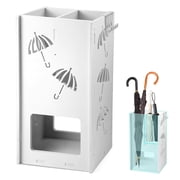 ALILYY Umbrella Holder Square Free Standing Umbrella Rack Decorative Umbrella Holder Bin Multipurpose Walking Sticks Holder for Umbrella Cane Entryway Home Office,Black