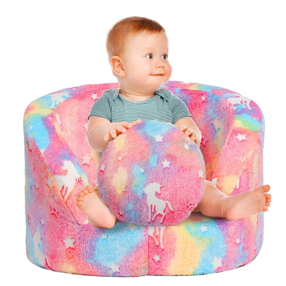 ALIMORDEN Snug-Arch Toddler Couch, Comfy Foam Baby Chair, Ergonomic Toddler Chair with a Snug Embrace Design for Boys and Girls, Unicorn C108