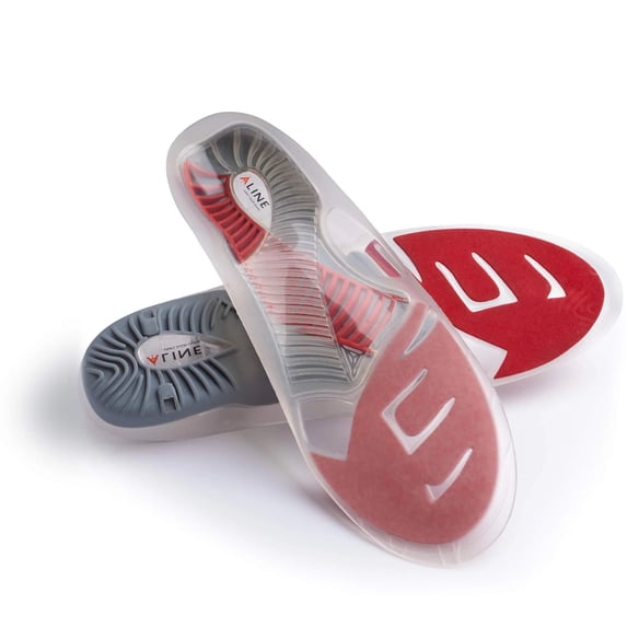 ALINE Orthotic Insoles - Arch Support Inserts, Plantar Fasciitis Relief, Enhancing Comfort - Medium (M 8-9 / W 9-10)