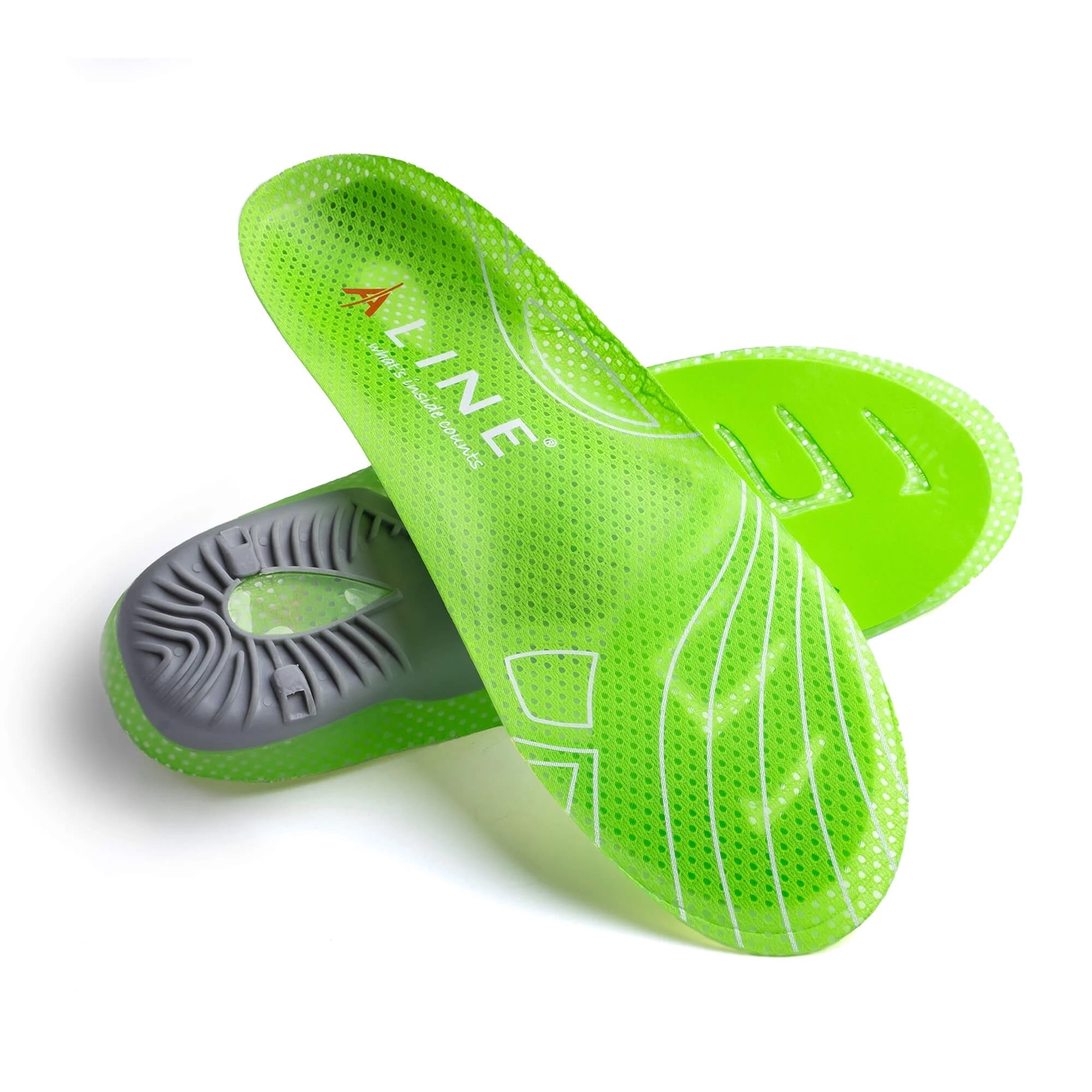 ALINE Traction Shoe Inserts – Flat Foot Athletic Shoe Insole, Plantar ...