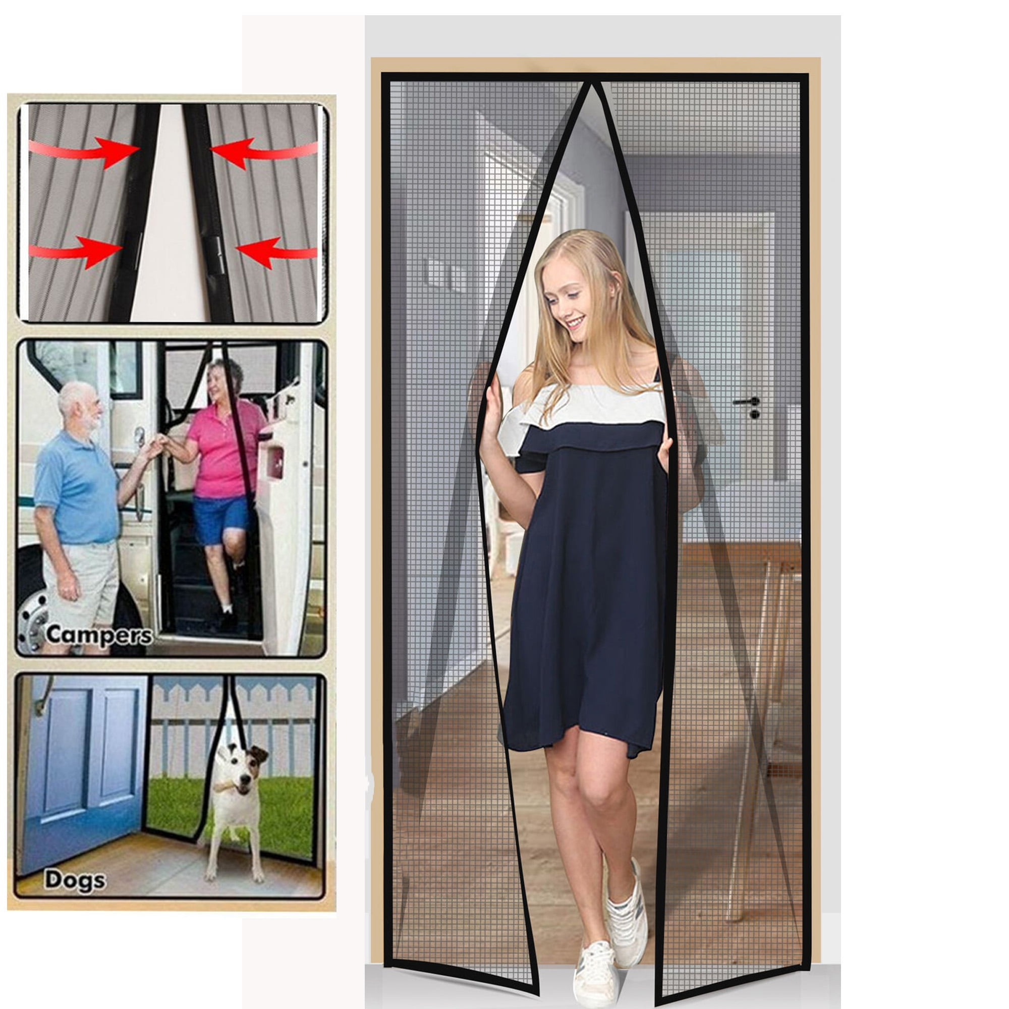 Large Magic Curtain Door Mesh Magnetic Mosquito Fly Bug Insect Net Large Magic Curtain Door Mesh Magnetic Mosquito Fly Bug Insect Net