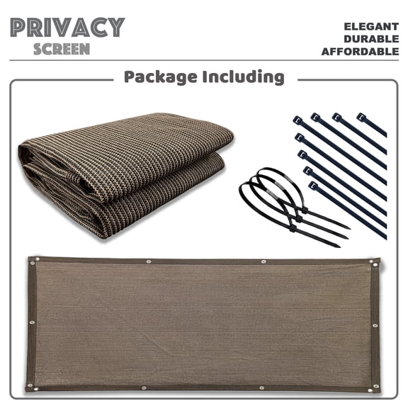 ALION 3' x 3' Brown Fence Screen, Virgin High-Density Polyethylene
