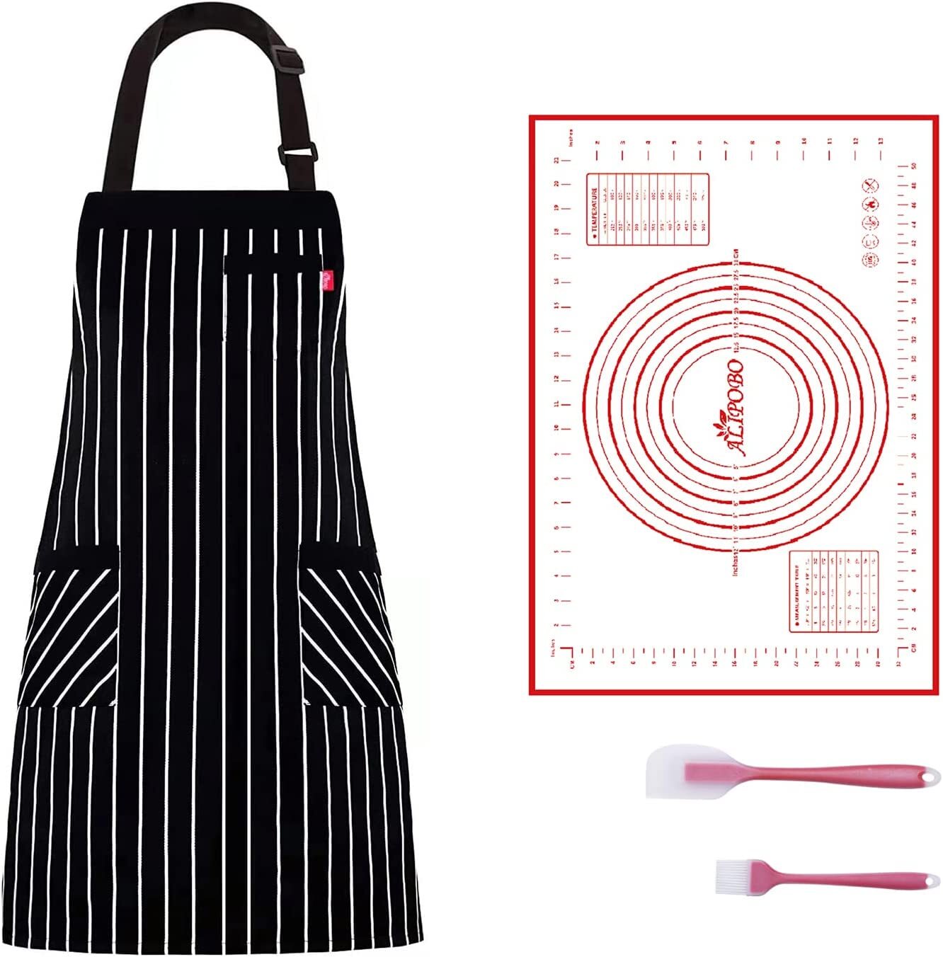 ALIPOBO Extra Thick Non Stick Cookie Dough Rolling Mat, Silicone Pastry