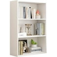 thumbnail image 1 of ALISENED 3-Tier Shelf Bookcase, Open Storage Bookshelf, 23.6“ × 9.4” × 35.2“, Storage Organizer Shelving for Home Office, Livingroom and Bedroom, White, 1 of 8