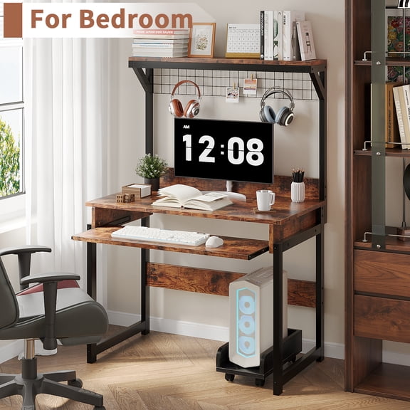 ALISENED 31.5" Computer Desk,Space-Saving Office Desk, Study Table, Writing Desk, and Workstation for Home Office,Study,Bed Room