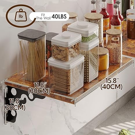 7 Inches Deep NEWSENDY Floating Shelves for Wall Decor, 7 Inch Deep Shelves , 16W x ...