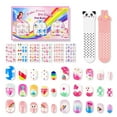 thumbnail image 1 of ALIVER 144 Pieces 6 Pack Kids Press on Nails, Artificial Fake Nails for Kids Girls, Pre Glue Full Cover Short Acrylic False Nail Tips Art Kits Gifts for Kids Girls Nail Art Decoration (Rainbow Candy), 1 of 10
