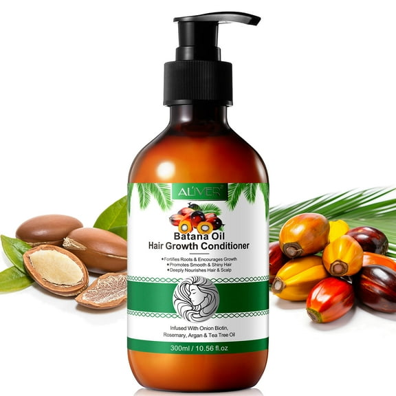 ALIVER Batana Hair Oil Conditioner Infused with Onion Rosemainus Argan and Tea Tree Oil 300ml/10.56floz