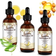 ALIVER Cyperus Rotundus Oil for Hair Removal - Visible Hair Reduction in 4 Weeks, 60ml Plant-Based Formula, Hypoallergenic 3Pack