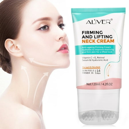 ALIVER Firming & Lifting Neck Cream with Retinol and Collagen,Lightening Neck Lines and Brightening Neck Skin Tone Moisturizer for Wrinkles (4.2 fl.oz)