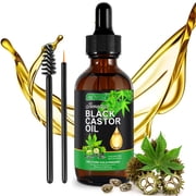 ALIVER Jamaican Black Castor Oil for Body Massage & Aromatherapy, Cold Pressed, Extra Virgin, Hexane-Free, 60ml/2.02floz