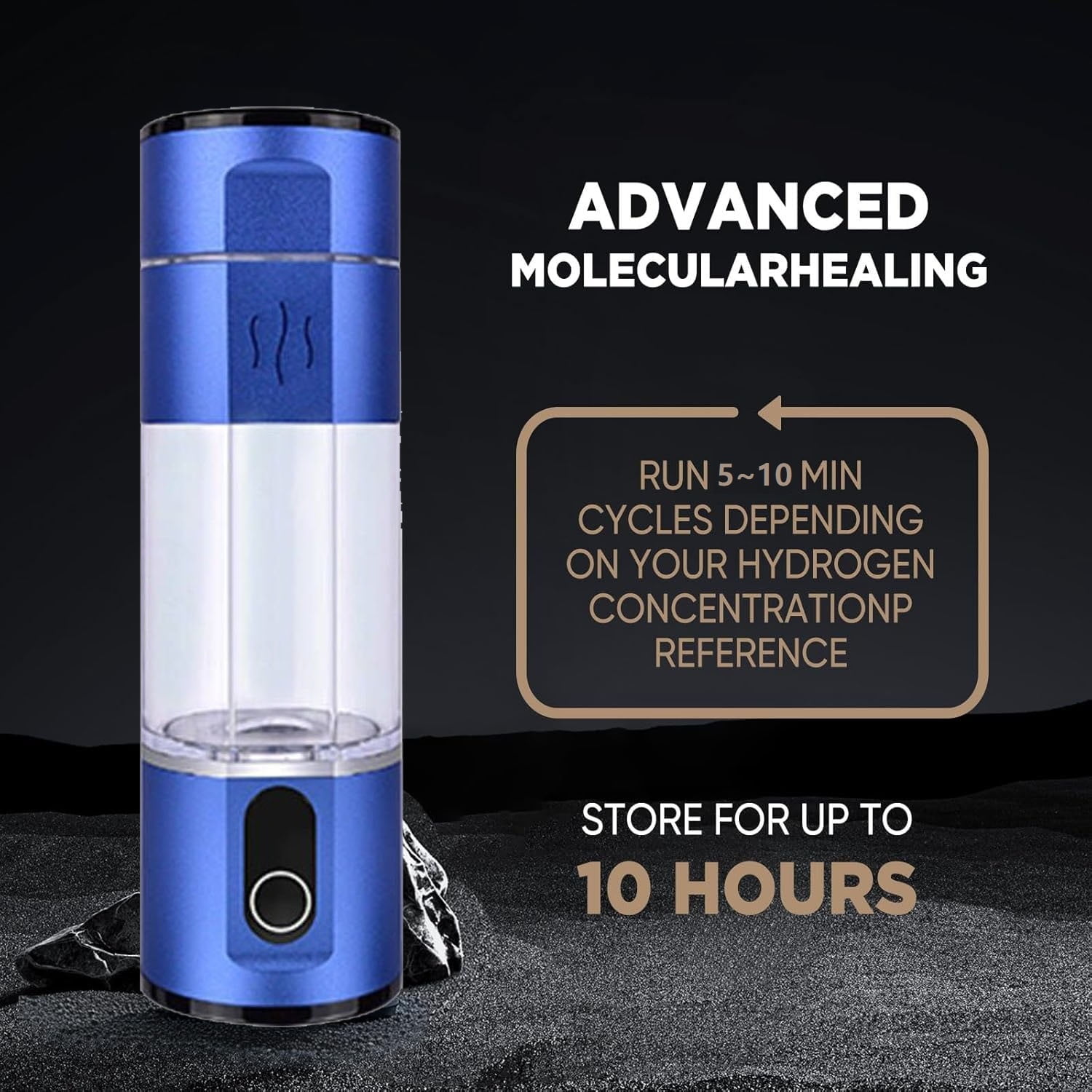 ALKA Hydrogen Rich Water Bottle Generator Max Concentration Molecular Up to 5000PPB Portable  210Ml