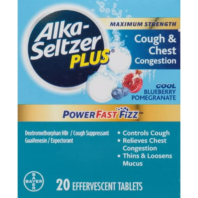 ALKASELTZER PLUS Powerfast Fizz, Cough & Chest Congestion Medicine
