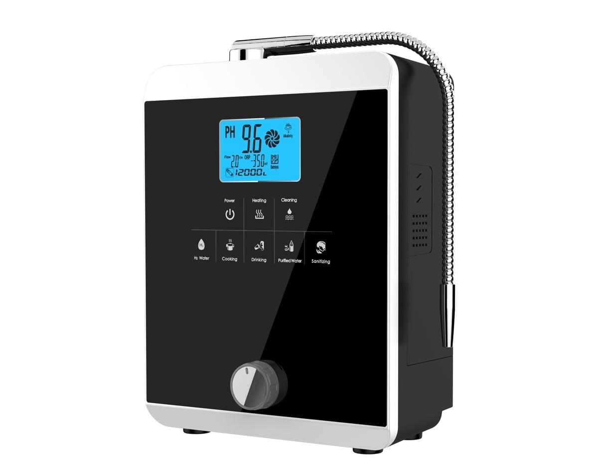 Black and Silver Alkaline Water Ionizer with LCD Display