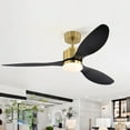 thumbnail image 1 of ALKAFY 52'' Modern Gold-Black LED Ceiling Fan with 3-CCT Adjustable, Remote & Reversible Motor for Chic Home Interiors, 1 of 11