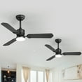 thumbnail image 1 of ALKAFY 2-Pack 42 inch Black Modern Ceiling Fan - 3-Blade Smart DC Motor, LED Light & Remote for Bedroom, Living Room, 1 of 9