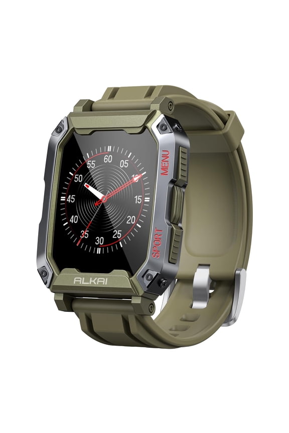 Smart Watch Rugged and Military with 5ATM Waterproof Bluetooth Call(Answer/Dial Calls) AI Assistant, Long-Lasting Battery Life, Multiple Sports Tracking, 2.02'' HD Display