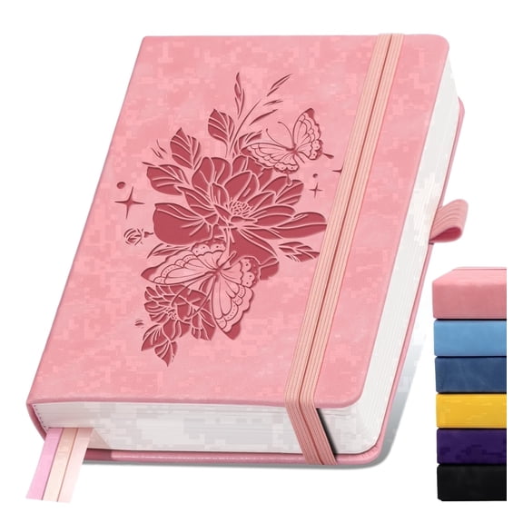 ALKALO College Rule Journal Notebook, A5, Pink, 365 Pages, 30 Count, 30 Pack