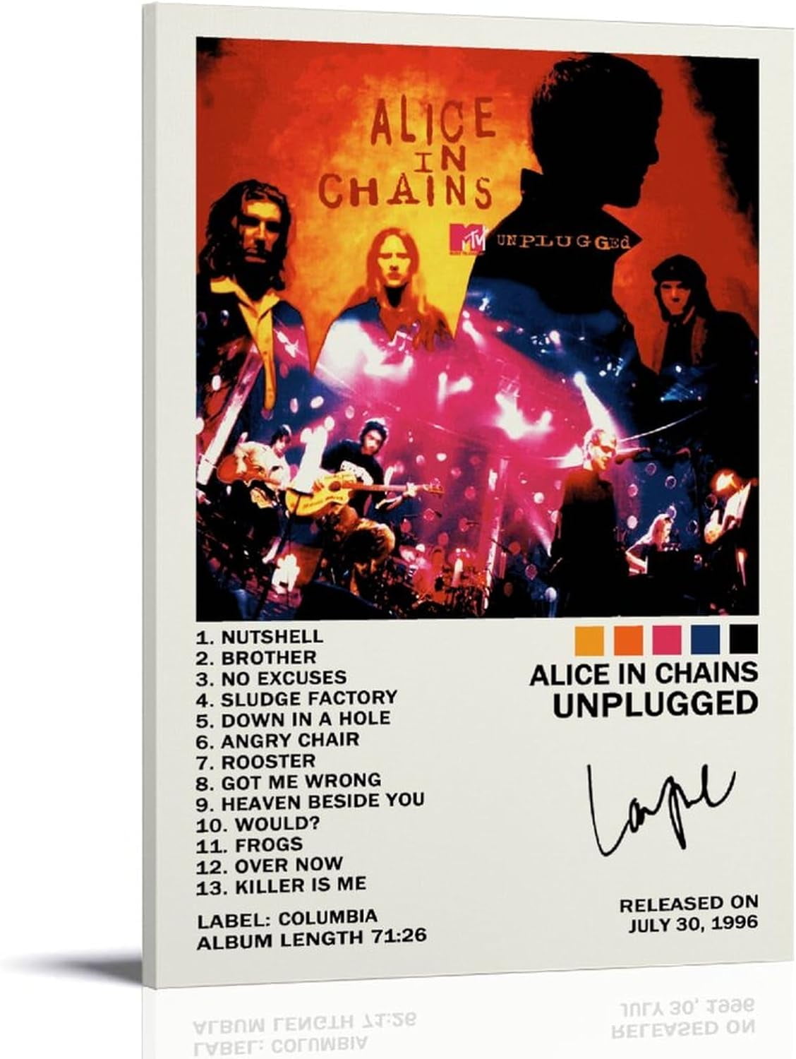 ALKANI Alice Poster in Chains Unplugged Music Posters Poster Decorative Painting Canvas Posters
