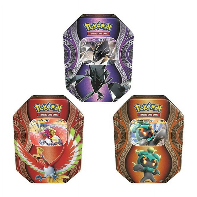 ALL 3 Pokemon Mysterious Powers 2017 GX Booster Tins Set! Ho-oh