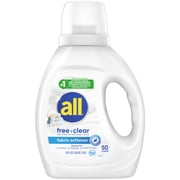 all free clear Liquid Fabric Softener for Sensitive Skin, 34 fl oz, 50 Loads