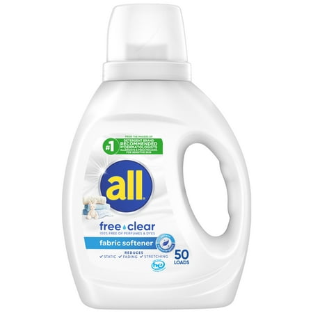 all Liquid Fabric Softener, Free Clear, 34 fluid Ounces