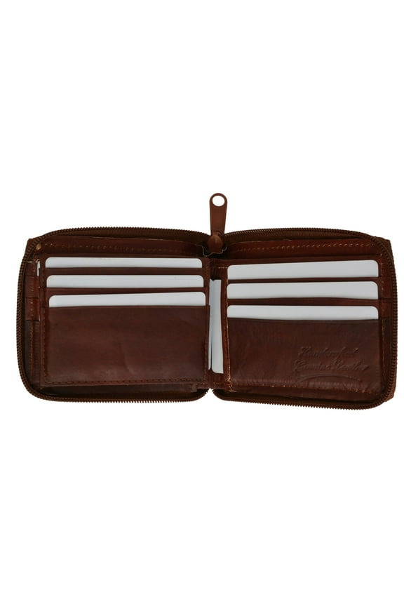 ALL AROUND ZIPPER WALLET TAN