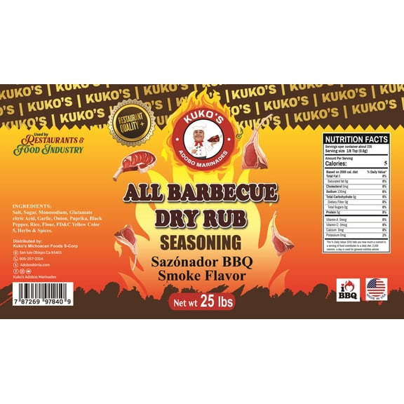 ALL BBQ RUB SEASONING 25 lbs.