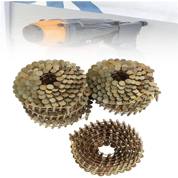 ALL-CARB 0.12 Inch x 3/4 Inch Siding Nails 15-Degree Full RoundHead Ring Shank Hot-Dipped Galvanized 3600 Count for Rough Nailing of Lathing and Sheathing Materials