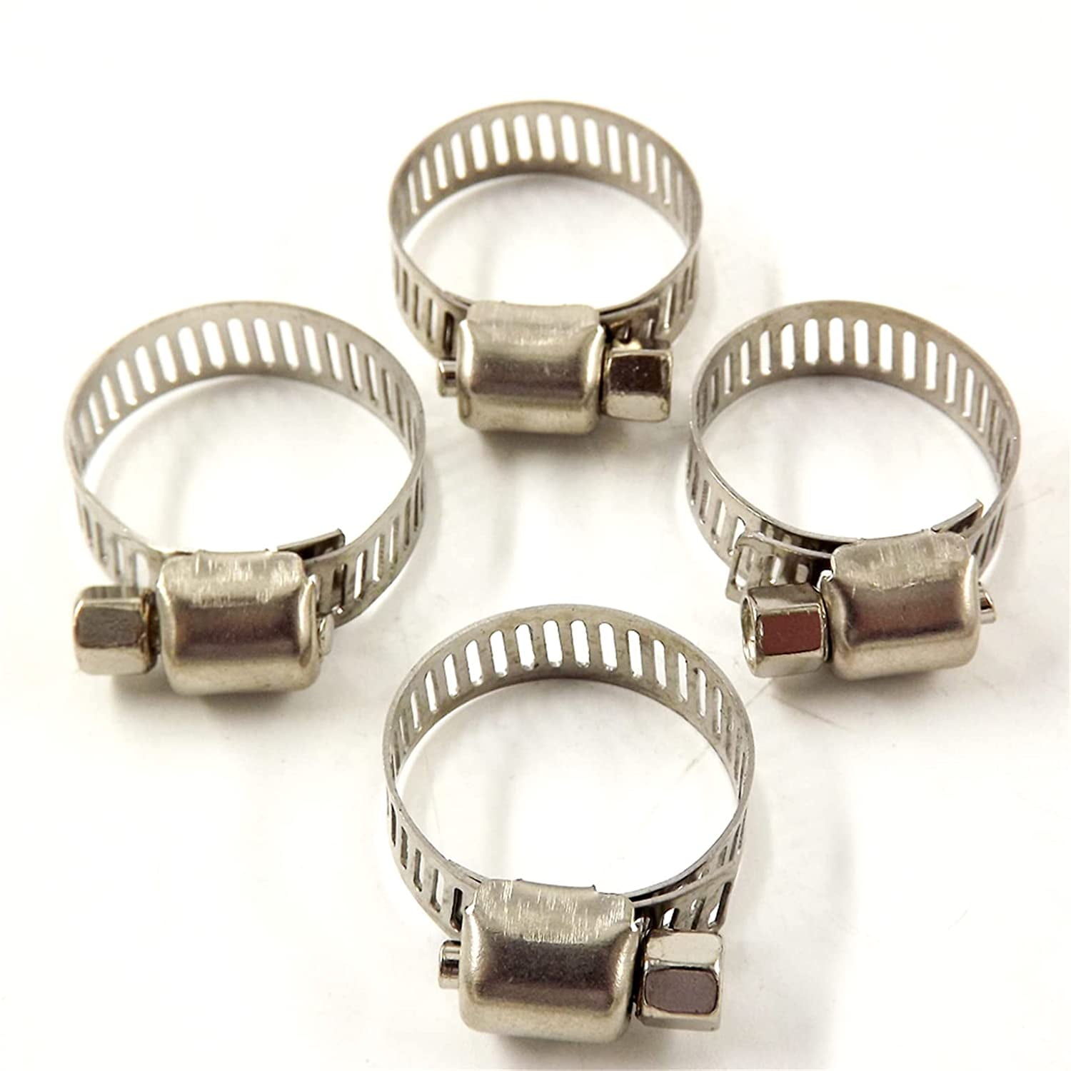 ZIPCCI Hose Clamp, 12 Pack Stainless Steel Worm Gear Fuel Line Hose Clamps, 21-38mm (3/4-1-1/2