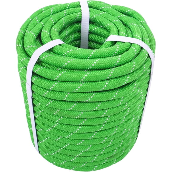 ALL-CARB 1/2in x 125ft Double Weave Durable Polyester Rope Fiber Green Tree Line, Suitable for Swings and Camping, A Rope Specially Designed for Arborists