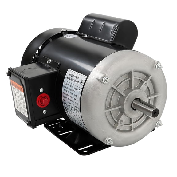 ALL-CARB 1 HP Electric Motor 1750RPM 115V/230V 13.6/6.8A 56 Frame CW/CCW for Agricultural Equipment Farm Duty Single Phase Motor