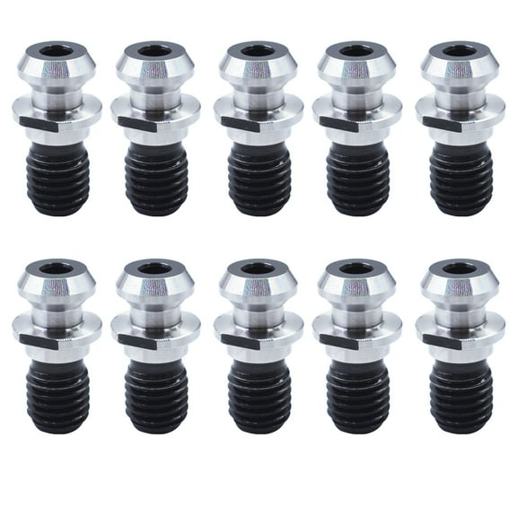 ALL-CARB 10 Packs Pull Stud Retention Knob CAT40 45 Degree 0.740 Inch Suitable for Mazak Fadal Hurco Okuma