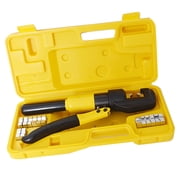 ALL-CARB 10 Ton Hydraulic Wire Battery Cable Lug Terminal Crimper Crimping Tool W/Case
